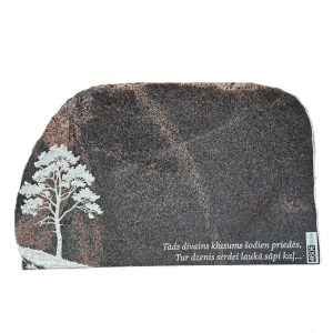 Piemineklis granīta Aurora ar gravējumu G/L9/A