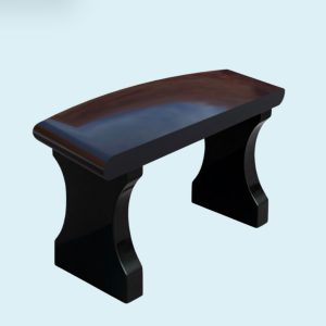 Soliņš granīta melns noapaļots ar masīvām kājām LP00071